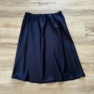 Alex Evenings Silky Feel Classic Navy A-Line Skirt - Women's Skirt
